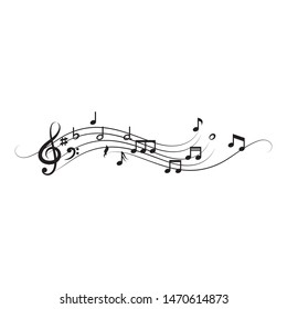 Music note Icon Vector illustration design