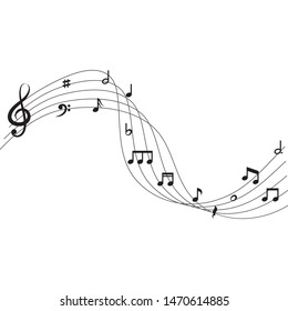Music note Icon Vector illustration design