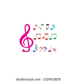Music note Icon Vector illustration design