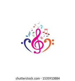 Music note Icon Vector illustration design
