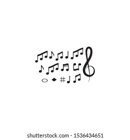 music note icon vector illustration design