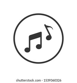 Music note icon. Vector illustration