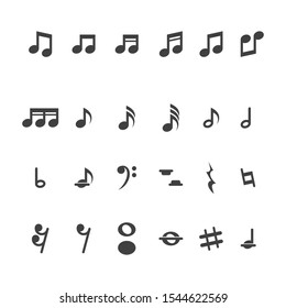 Music note Icon Vector illustration design