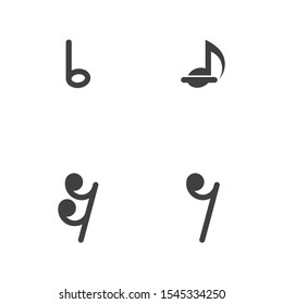 Music note Icon Vector illustration design