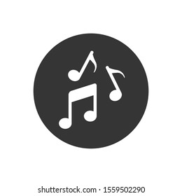 Music note icon. Vector illustration