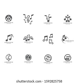 Music note Icon Vector illustration design