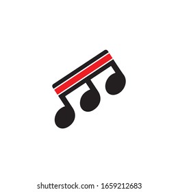 diseño de ilustración vectorial de icono de nota musical