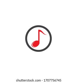 Diseño de ilustración de icono de nota musical