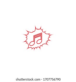 Music note Icon Vector illustration design