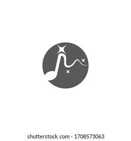 Diseño de ilustración de icono de nota musical