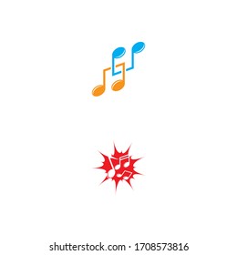 Diseño de ilustración de icono de nota musical