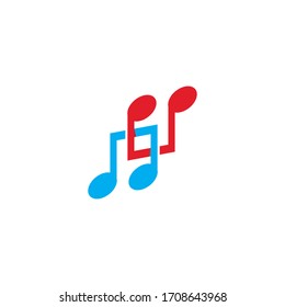 Music note Icon Vector illustration design