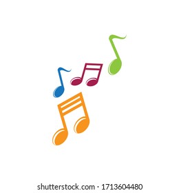 Diseño de ilustración de icono de nota musical