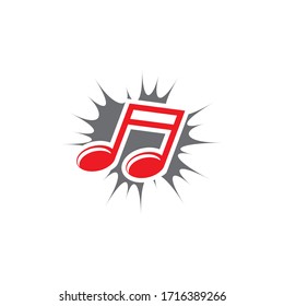 Music note Icon Vector illustration design