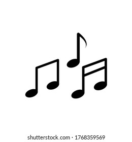 diseño de ilustración vectorial de iconos de notas musicales