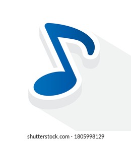 music note icon- vector illustration
