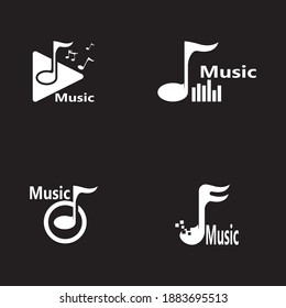 Music note Icon Vector illustration design