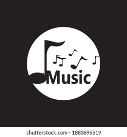 Diseño de ilustración de icono de nota musical
