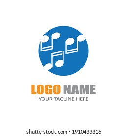 Diseño de ilustración de icono de nota musical