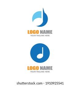 Diseño de ilustración de icono de nota musical