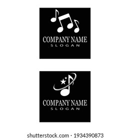 Diseño de ilustración de icono de nota musical