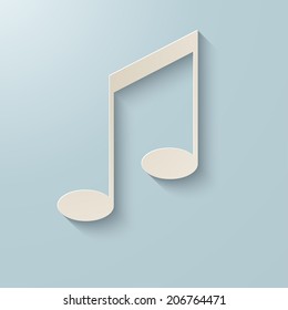 Music note icon. Vector illustration
