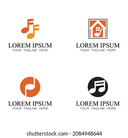 Music note Icon Vector illustration design
