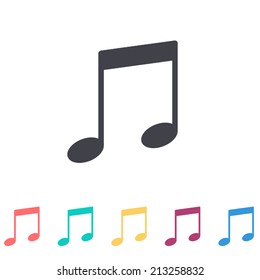 music note icon , vector illustration