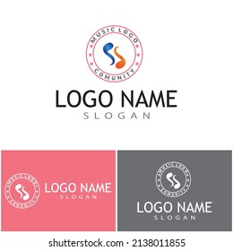 Music note Icon Vector illustration design