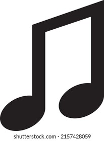 Nota de música Icono ilustración vectorial en fondo blanco..eps
