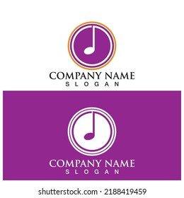 Diseño de ilustración de icono de nota musical