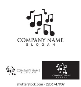 Diseño de ilustración de icono de nota musical