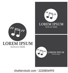Diseño de ilustración de icono de nota musical