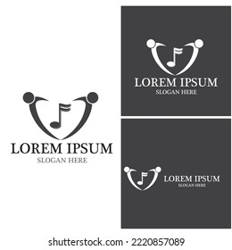 Diseño de ilustración de icono de nota musical