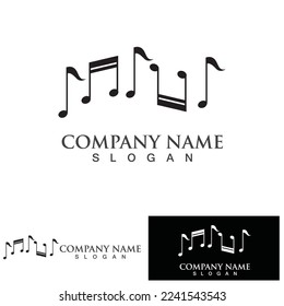 Diseño de ilustración de icono de nota musical