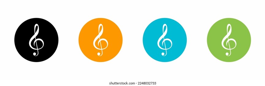 Music note icon vector illustration. Stock vector.