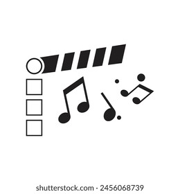 Music note Icon Vector illustration design