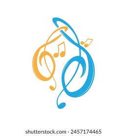 Music note Icon Vector illustration design
