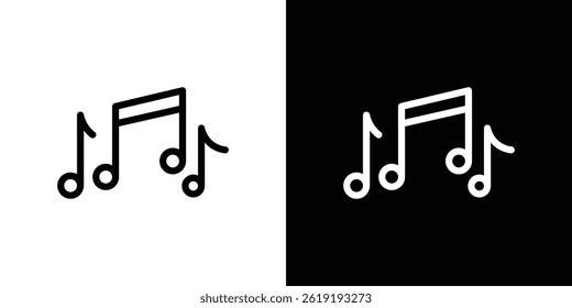 Music note icon. vector illustration, pictogram isolated. editable