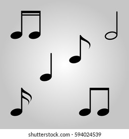 Music note icon, vector illustration