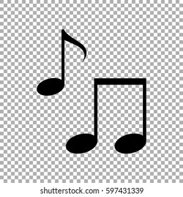 Music note icon, vector illustration