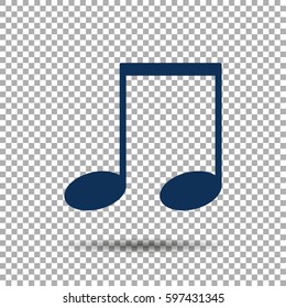 Music note icon, vector illustration