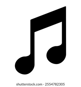 Music note icon. Vector image
