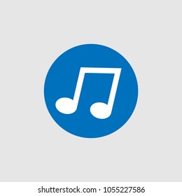 Music note icon vector isolated