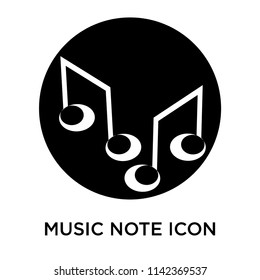 Music note icon vector isolated on white background for your web and mobile app design, Music note logo concept