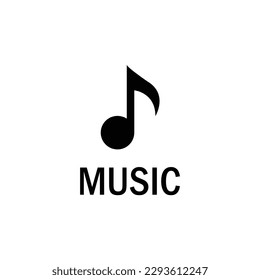  Music Note Icon Vector isolated on white background