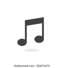 Music note icon vector isolated