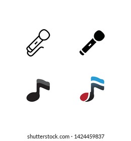 Music note Icon Vector logo and design
