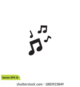 music note icon vector logo tempate