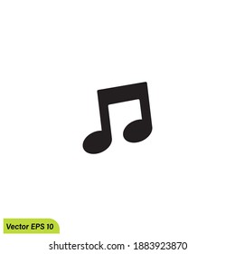 music note icon vector logo tempate